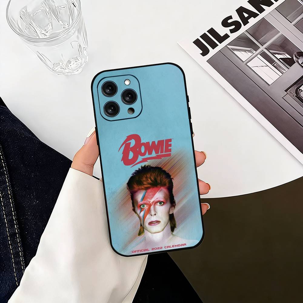 Чехол для телефона David B-Bowie Для iPhone 17, 16,15,14,13,12,11 Plus,Pro Max, Другие Мягкий Черный Чехол
