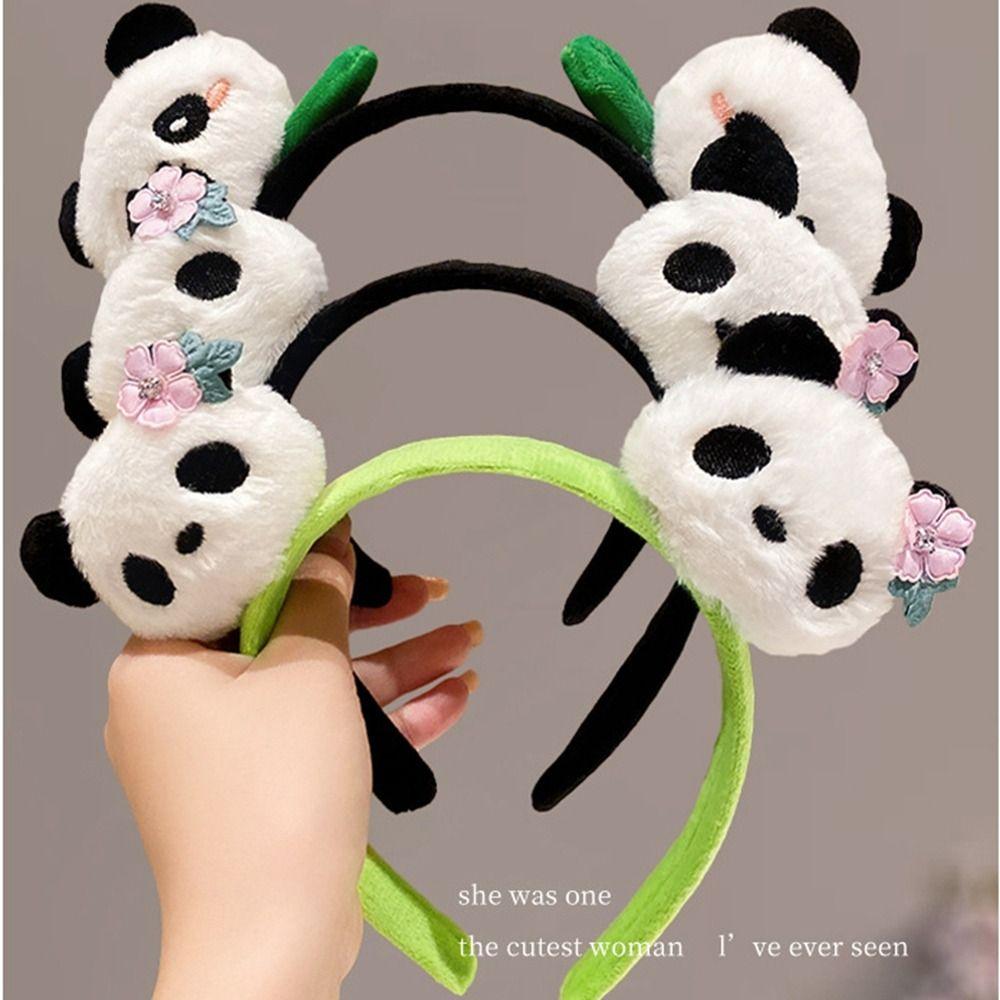 Милая мультяшная резинка для волос Зоопарк Заколка для волос Плюшевая кукла Обруч для волос Сладкая панда Повязка на голову На каждый день