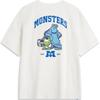 Li Ning X Disney Collaboration Monsters University Series Cartoon Letter Round Neck Comfortable Breathable Short Sleeve T-Shirt AHSU486-1