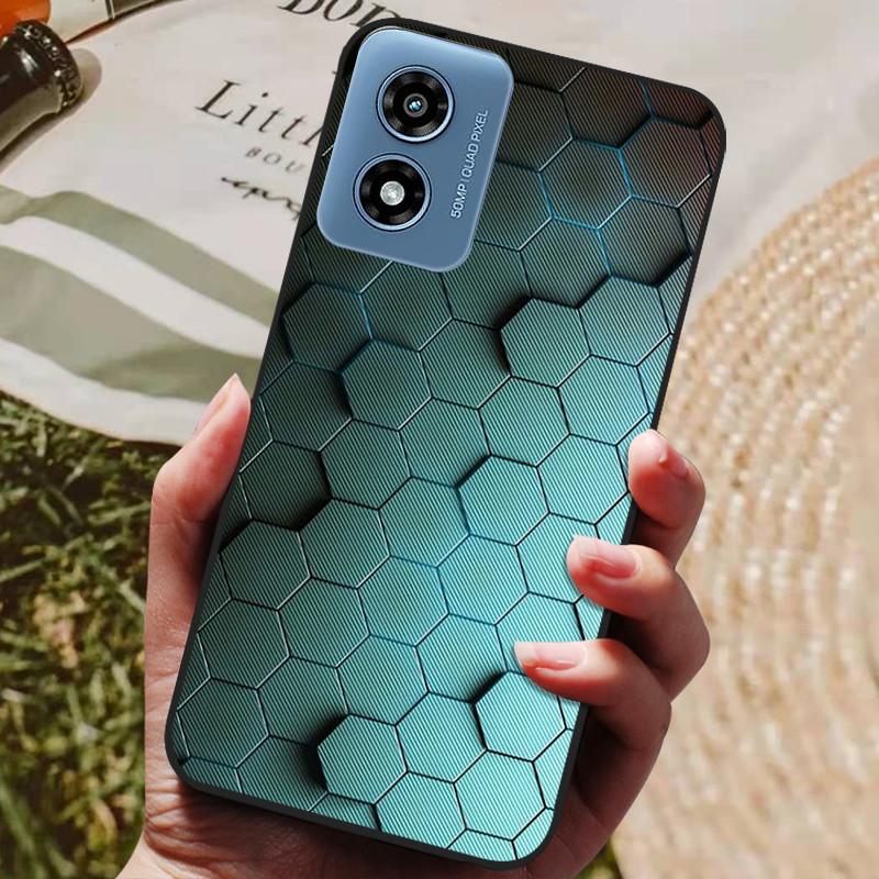 Чехол для Motorola Moto G Play 2024, мягкая задняя крышка из ТПУ-силикона для телефона Moto G Play Gen 3, защитный модный чехол, черный