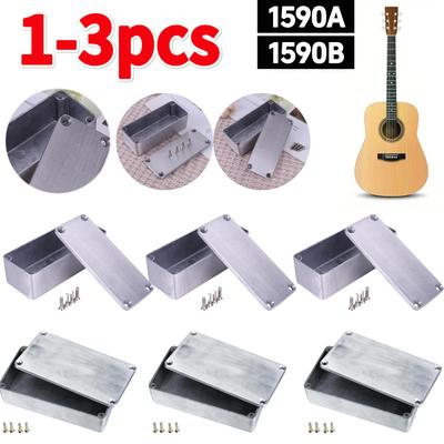 1-3 шт. Алюминиевый корпус для педалей эффектов типа Stomp Box 1590A 1590B с винтами, Набор для музыкальных инструментов, Корпус для стомпбокса для гитары