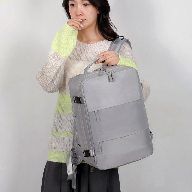 Unisex Business & Travel Backpack - Large Capacity, Expandable, Stylish Design for Short Trips & Laptop Storage