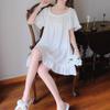 Short Sleeve Women's Pajama Dress Loose Princess Nightgown Sweet Ruffle Nightdress  Female