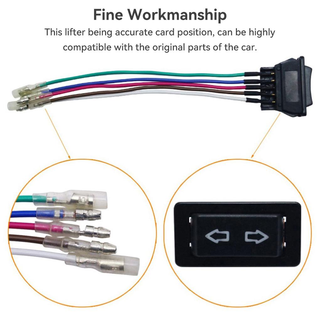 Cars Side Front Window Control Switch Interior Windows Lifter Durable Switches Automobile Accessory Wide Application