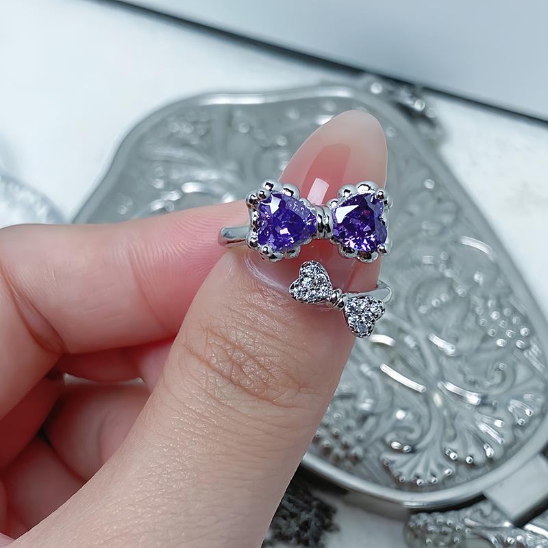 Фиолетовое Кольцо-Кольцо Сокровище Цир***** , Легкая Роскошь, Высокий Стиль, Изысканное Супер Сказочное Кольцо с Характером