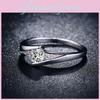 Ring Finger Silver Women Jewelry Simple Design Copper Rings Fashion Durable Gift