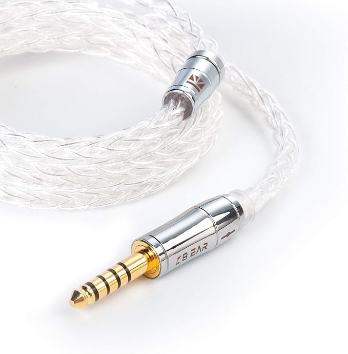 TFZ кабель из чистого серебра кабель для обновления наушников кабель для замены наушников Совместим с [KBEAR 4913] 2,5 мм перекабель 4-полюсный 8-жильный 99,99% 2,5 мм