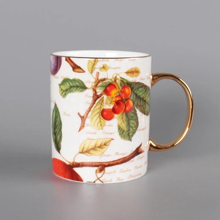 Кружка из костяного фарфора Креативная цветная чашка Чашка для послеобеденного чая Чашка для воды Кофейные чашки Керамическая чашка Чашки для молока Практичная кружка