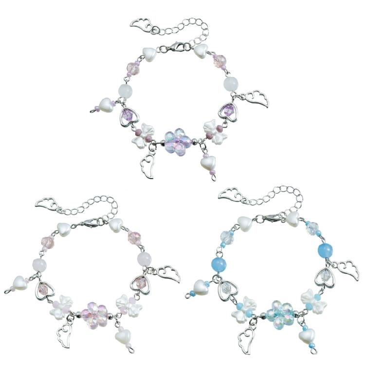 Цветочные браслеты-бантики для женщин, эстетичные, милые, ручные цепочки, праздничные украшения, подарок