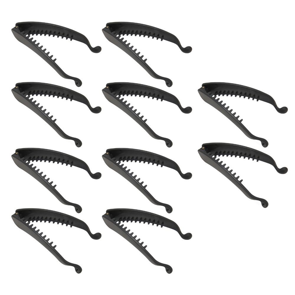 10PCS Sweet Banana Hair Clip Elegant Flexible Banana Clip Ponytail Holder For Women