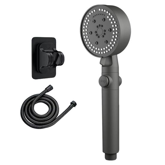 1 Set Shower Head 8 Spray Mode High-Pressure Handheld Shower Head with Silicone Nozzles for Home Bathroom