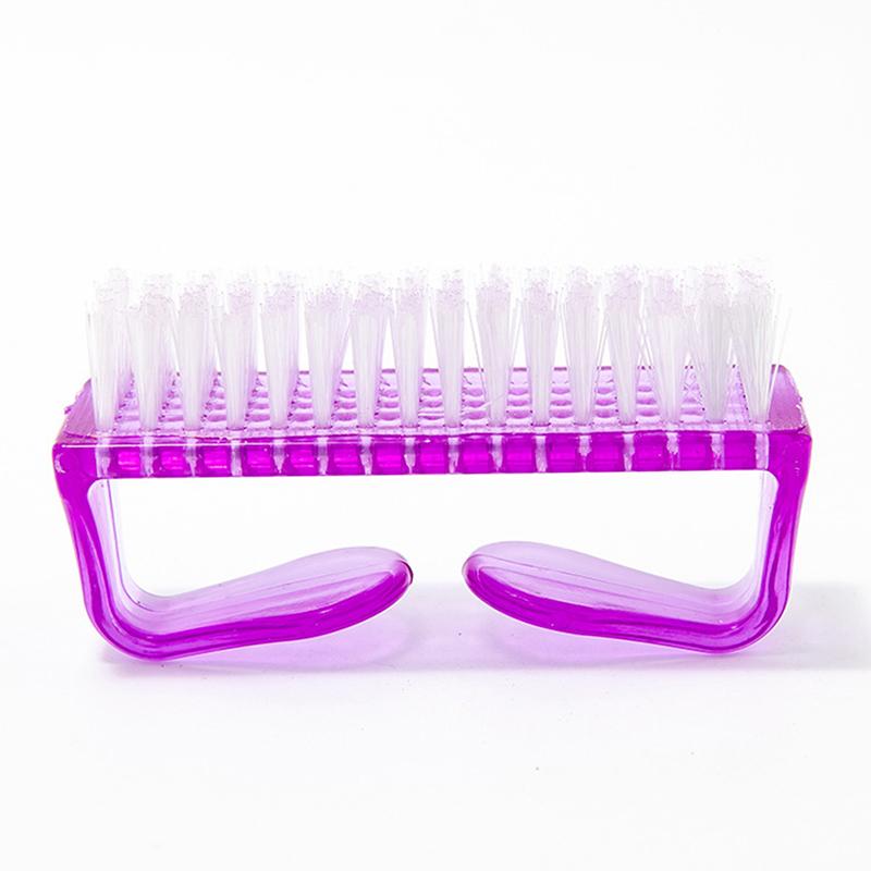 Пластиковая ручка для очистки ногтей от пыли, кисточка для чистки маникюра, педикюра, инструмент для пилки