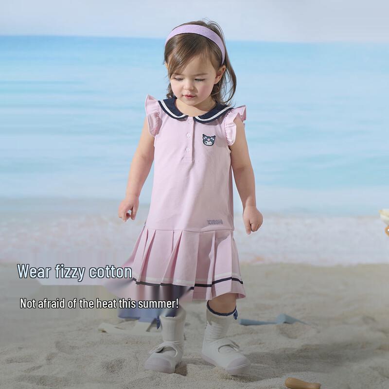 Daviebella Kuromi Collaboration Girls' Summer Navy Collar Dress