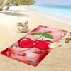 Red Cherry Pattern Beach Towel Beach Towel Quick-drying for Travel Outdoor Sports Jogging Beach and Swimming