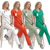 Operating Room Short-sleeved V-neck Nurse Suit Set Stretch Quick-drying Hand Wash Surgical Isolation Suit Doctor's Uniform