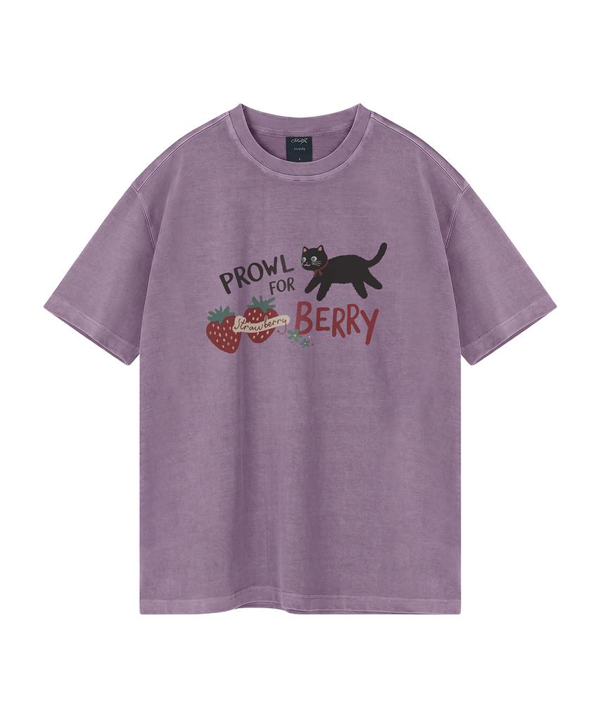 WILDROCK Футболка оверсайз с коротким рукавом Prowl For Berry Pigment (Обрезанный) (Тип Б)