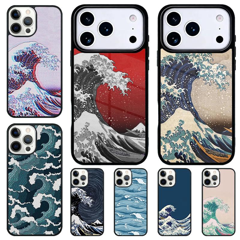 Большая волна у Канагавы Ударопрочный чехол для телефона для iPhone 17 Air 16e 15 11 12 14 13 Pro Max Обложка Coque