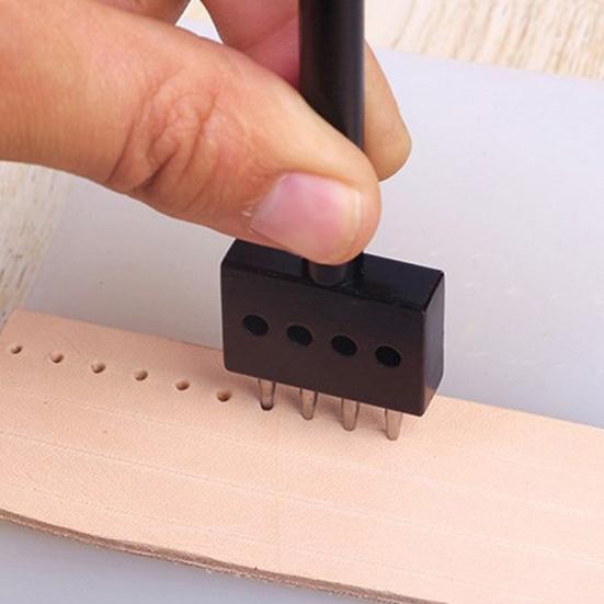 4/5/6/8mm Pitch 2 4 6 Prong DIY Round Punch Hole Leather Craft Punching Tool