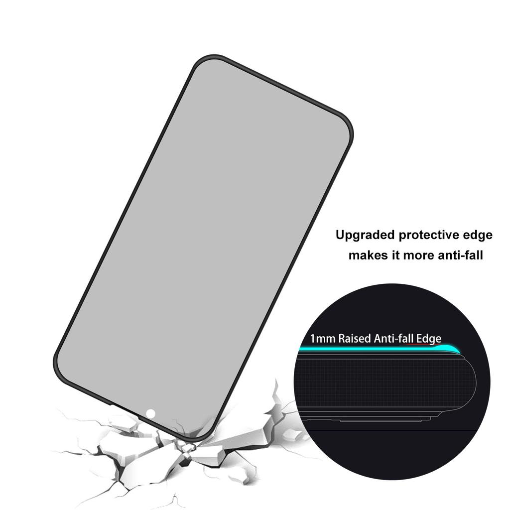 2Pcs/Set HAT PRINCE Full Coverage Full Glue 9H Hardness HD Anti-Spy Anti-Peep Tempered Glass Screen Protector for iPhone 13/13 Pro/14