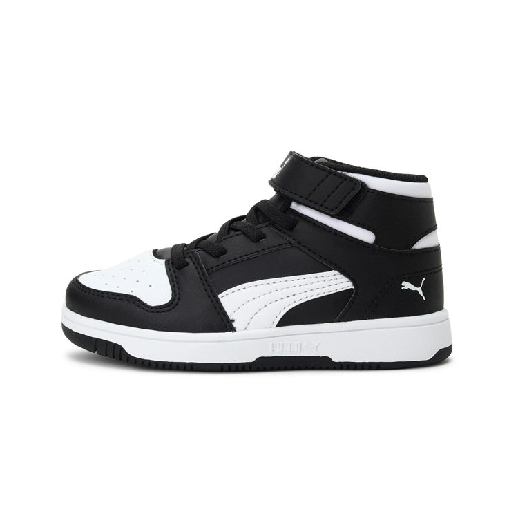 Puma Rebound Layup Sl Retro Casual High-Top Skate Shoes Kids Skate Shoes Black 370488-01