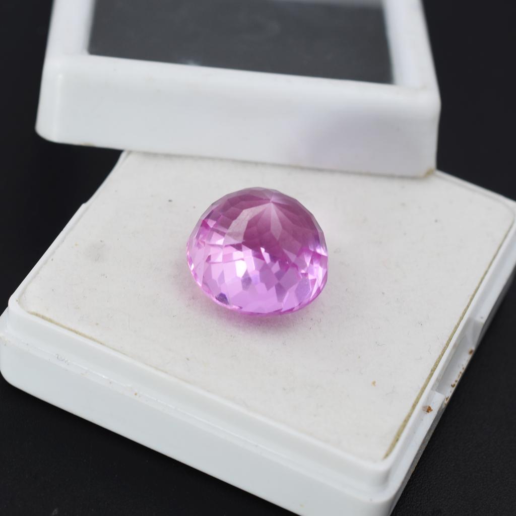 Natural Pink Sapphire Loose Gemstone 9.85 ct Round Cut Ceylon September Birthday Birthstone