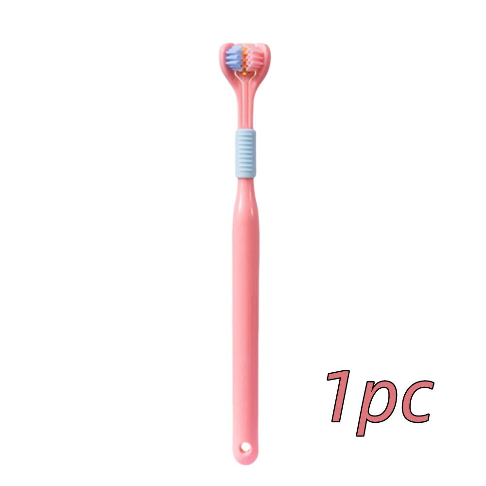 4 шт. мягкая щетина 3-сторонняя зубная щетка бережная очистка взрослых зубов щетка для полного ухода за деснами аутизм сенсорный дизайн инструмент для здоровья полости рта