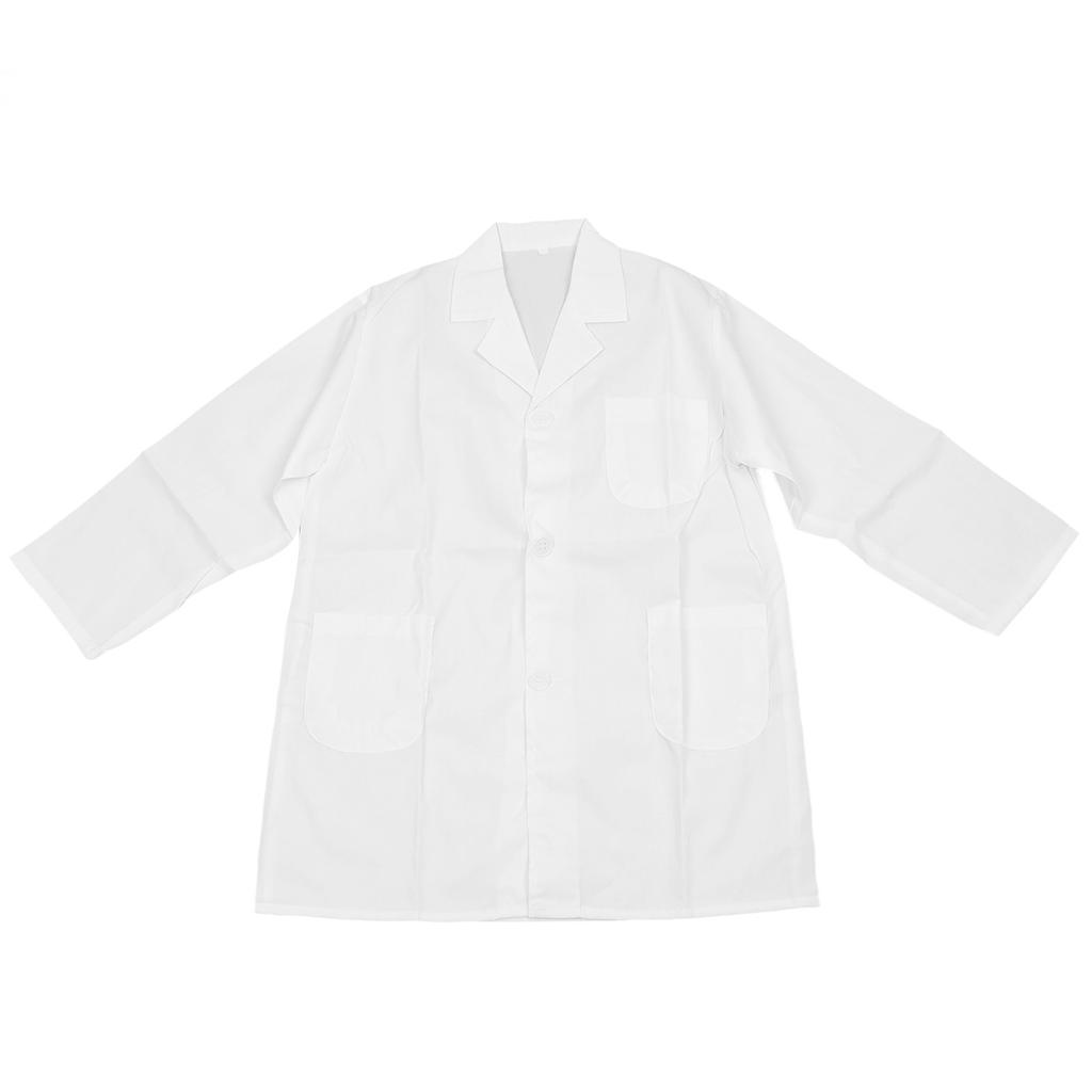 Kid School Button Up Laboratory Coat Boys Girls Cosplay Doctor Laboratory Coat with Pocket Costume