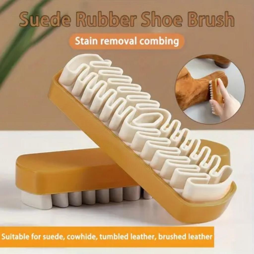 Advanced Suede and Horsehair Soft Brush Imitation Leather Shoe Cleaning Brush - Effectively Cleans Delicate Shoes, Suitable for Boots, Bags