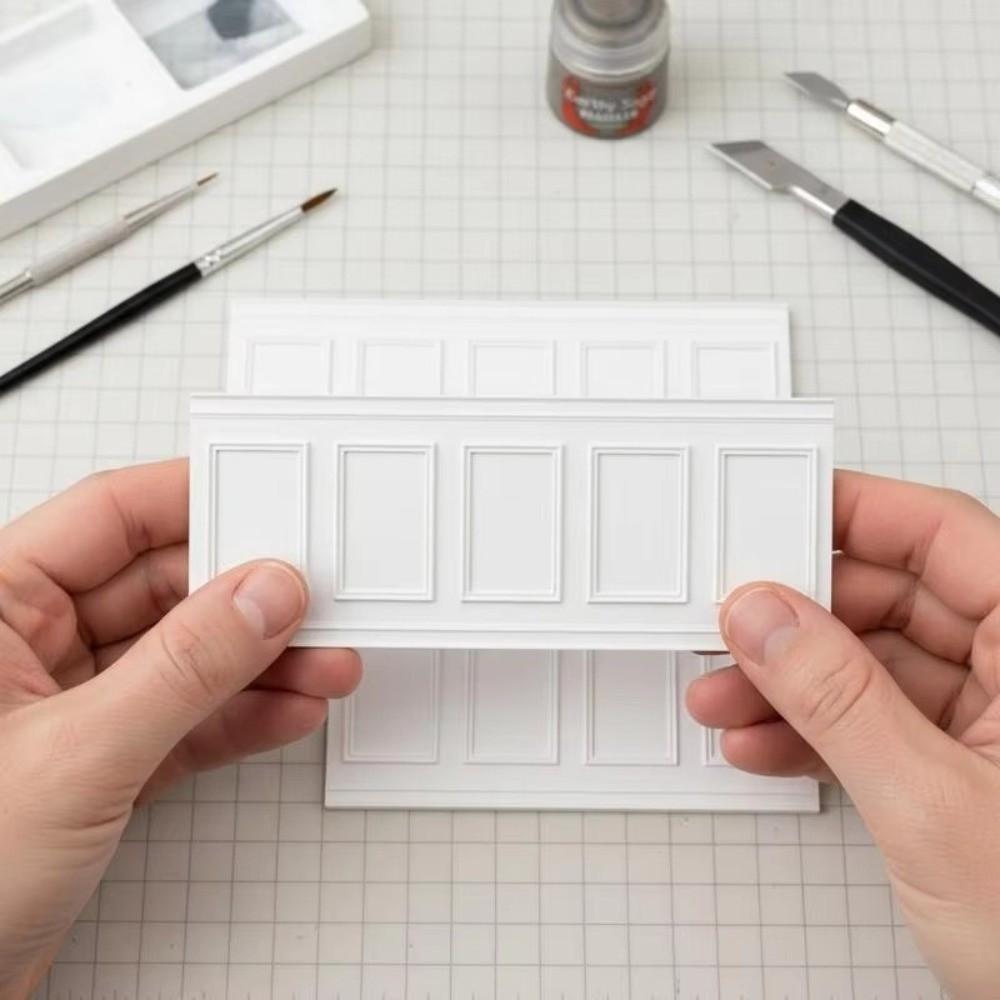 Embossed Pattern Miniature Dollhouse Wall Panel Dollhouse Wainscoting  Miniature Scene