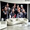 Постер Stray Kids Настенный Гобелен Эстетичный Настенный Подвесной Тканевое Покрывало с Принтом Декоративные Гобелены для Спальни Гостиной Домашний Декор