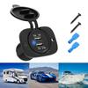 12-24V 3.1A Adapter Outlet Power Universal USB Socket Plug Waterproof Dual USB Socket Charger for Car Motocycle Truck Marine