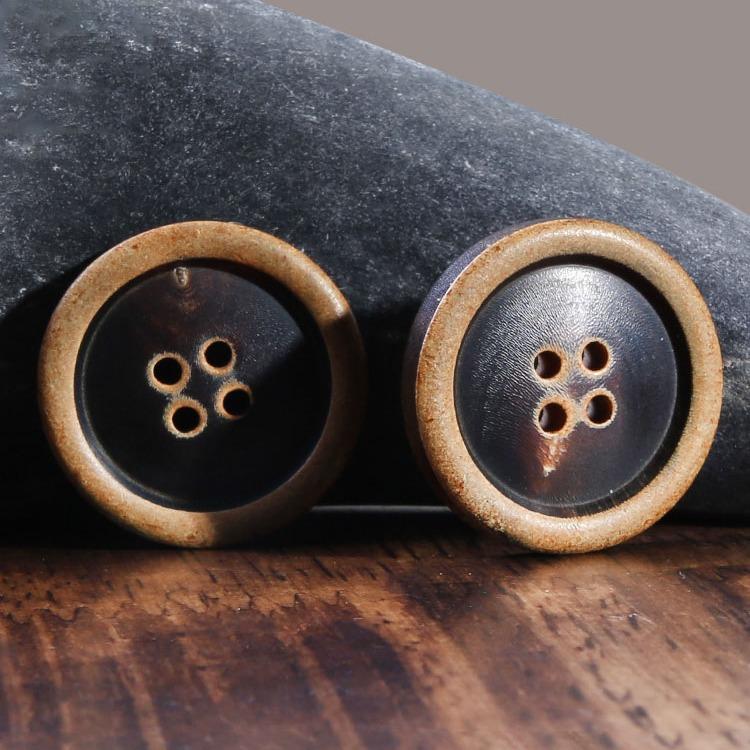 Пуговицы Рог Женская Одежда Куртка Шерстяное Пальто Высококлассные Пуговицы Универсальные Круглые Мужской Костюм Верхние Пуговицы