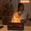 Fireplace Air Humidifier with LED Light Resin Aroma Essential Oil Diffuser Remote Control for Home Office Creative Gift
