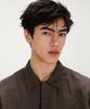 SHIRTER Pure Linen Short Sleeve Shirt (Brown)