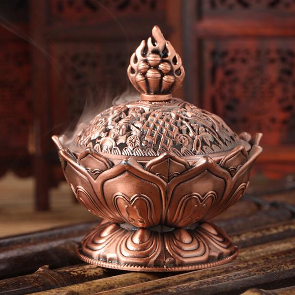 Creative Lotus Incense Smoke Cone Aroma Burner Holder Home Decor