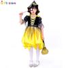 Magical Halloween Witch Cosplay Dress For Girls Featuring Irregular Hem And Polyester Fabric