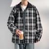 Двусторонняя клетчатая куртка мужская спортивная одежда с американскими лацканами на весну и осень