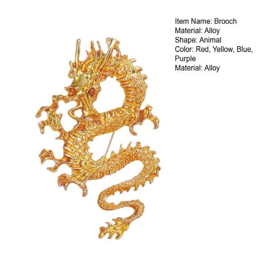 Эмалированная брошь с капающим маслом, китайский десантный дракон, властный могучий мужской и женский брошь для пальто, аксессуары