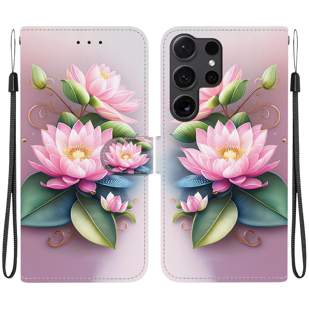 For Samsung Galaxy S26 Ultra Case Pattern Printing Leather Flip Wallet Phone Cover with Lanyard