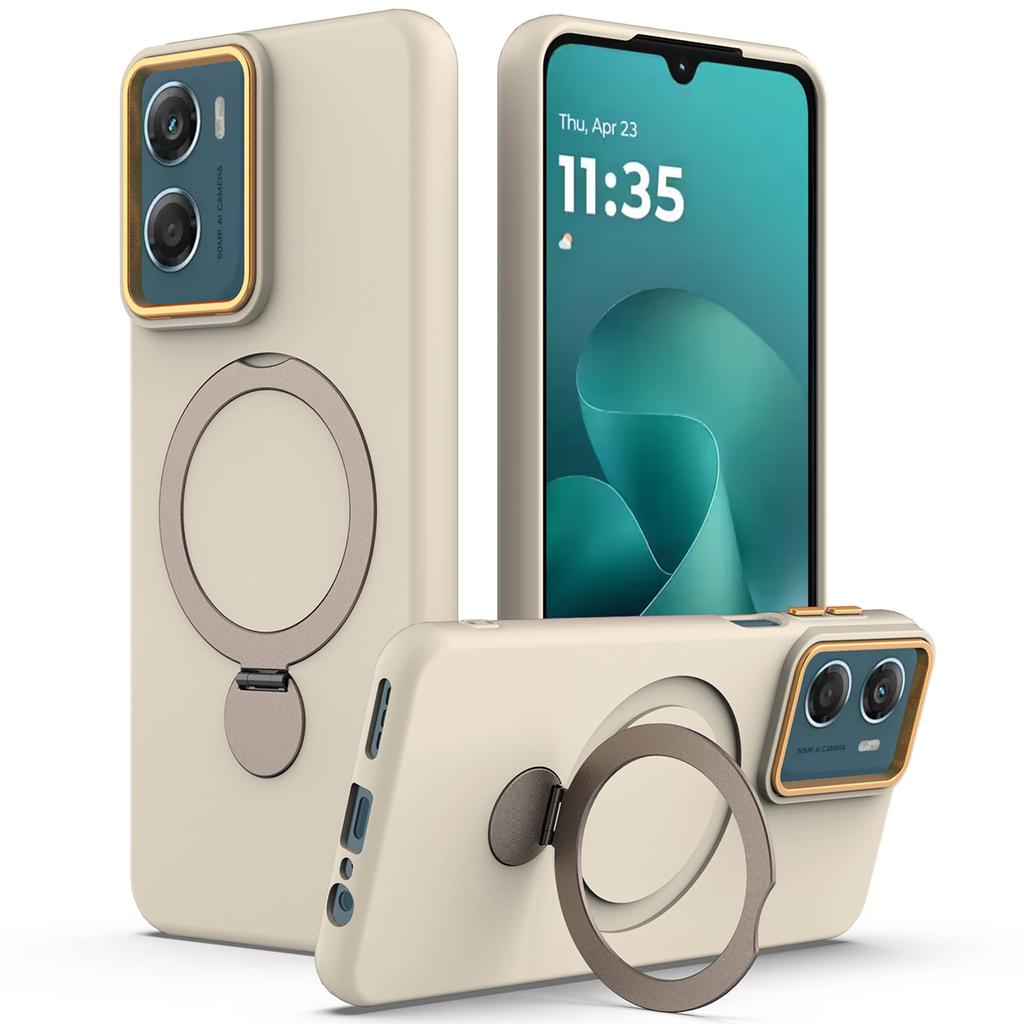 For Motorola Moto G06 Power 4G/Motorola Moto G06 4G Magnetic Case Rotating Ring Kickstand TPU + PC Back Cover