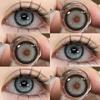 1 пара цветных контактных линз для глаз, коричневые натуральные линзы для глаз, косметические косметические линзы для зрачков, голубые контактные линзы для глаз, серые линзы