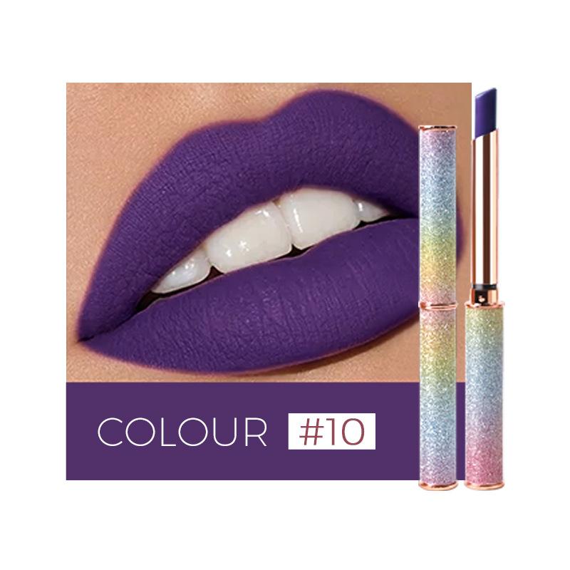 VIBELY Starlight Sparkle Matte Lipstick Dip-in-Cup, помада No-Fall Crushed Diamond Lipstick
