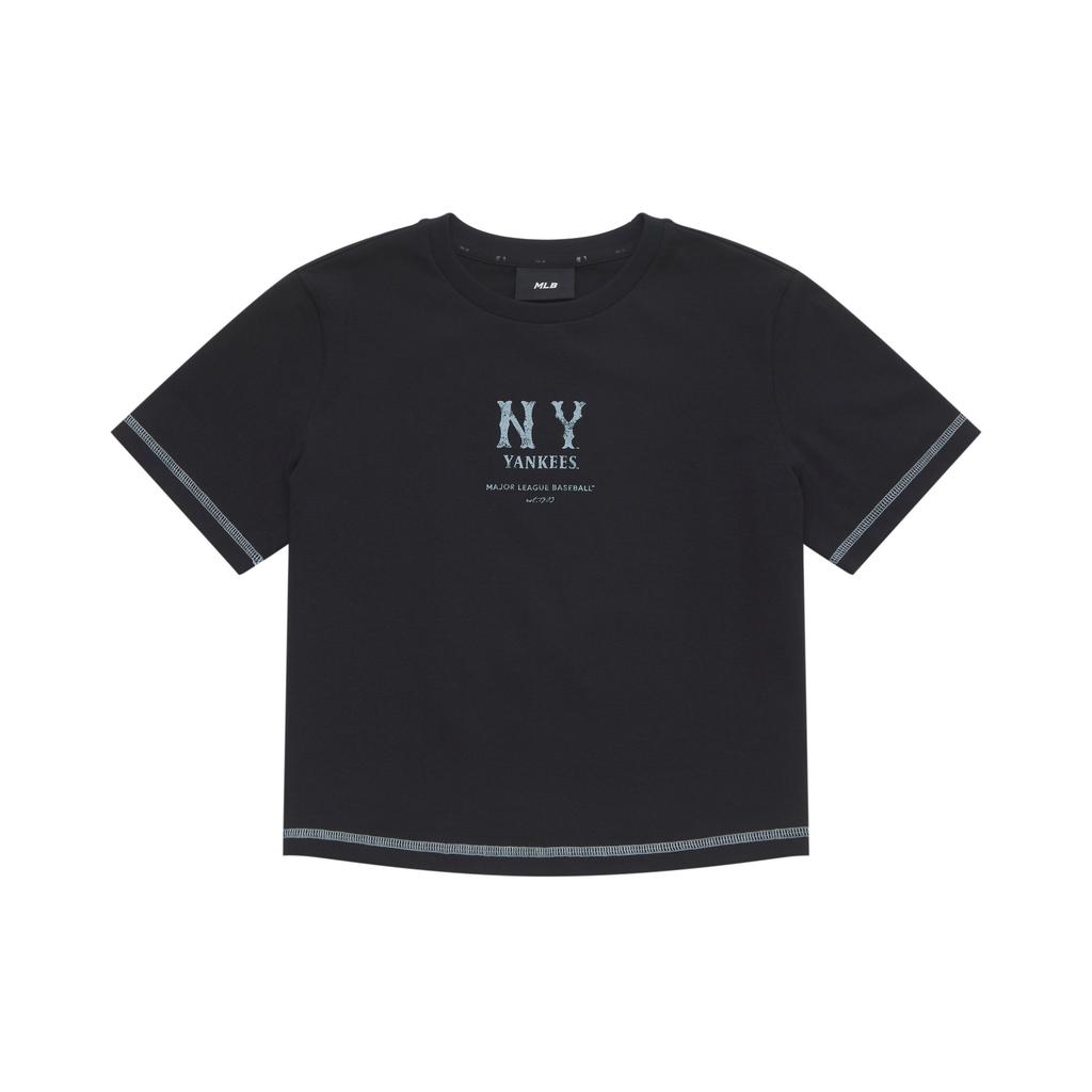 New MLB New York Yankees Basic Collection SS25 T Shirt Women's Black 3FTSB0453-50BKS