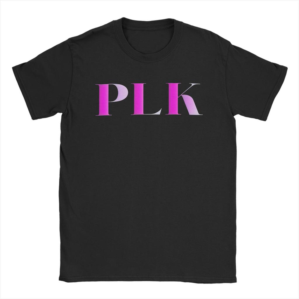 Pik Rapper Plk Letter Print T Shirt Unisex Pure Cotton Crazy Tshirts Crewneck Tees Short Sleeve Clothes Unique