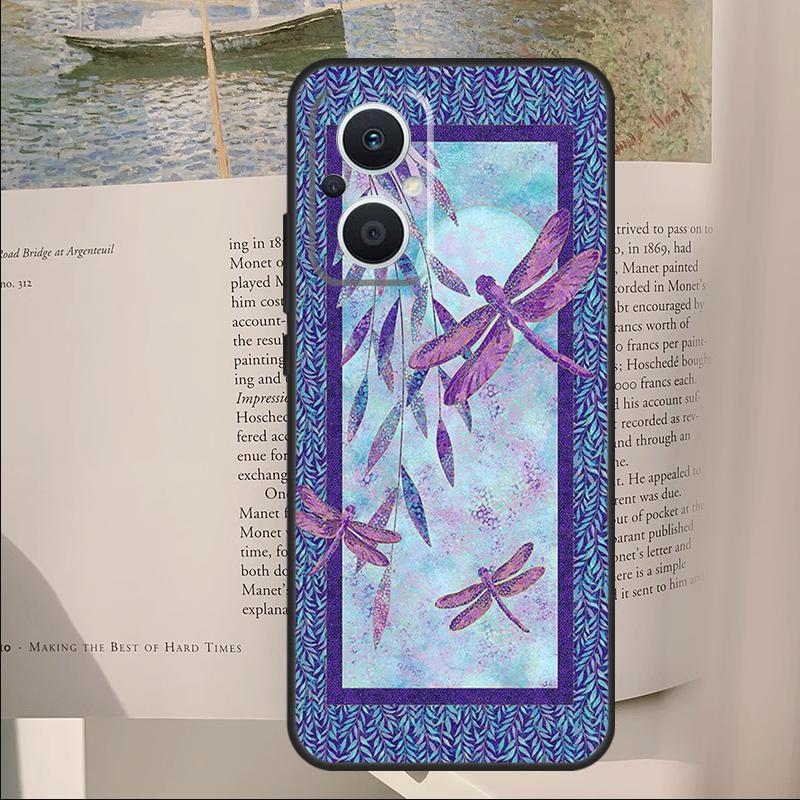 Dragonfly Pattern Cover For OPPO Reno 14F 11F 12F 13F 10 11 12 13 14 Pro 7 8 Lite OPPO Find X6 X8 X9 Pro Case