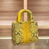 Genuine Python Print Leather Women's Shoulder Bag - 2025 Crossbody Fashion Handbag