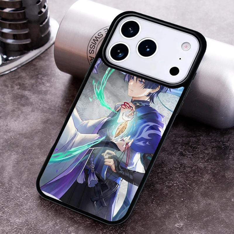 Чехол для телефона Genshin Impact Scaramouche для iPhone 17 16 15 Pro Max Air 14 13 12 11 Plus Ударопрочный чехол