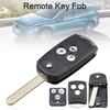 3 Buttons Car Key Fob Case Shell Replacement Remote Cover with HON66 Blade Fit for Honda Civic Accord Jazz CRV