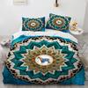 Mandala Duvet Cover Set Boho Style Horse Pattern Chic Polyester Comforter Cover King Twin Size for Teens Adults Kids Bedding Set