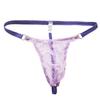 Мужские кружевные прозрачные стринги с мини-бантом и цветочным принтом, нижнее белье Sissy Pouch, нижнее белье